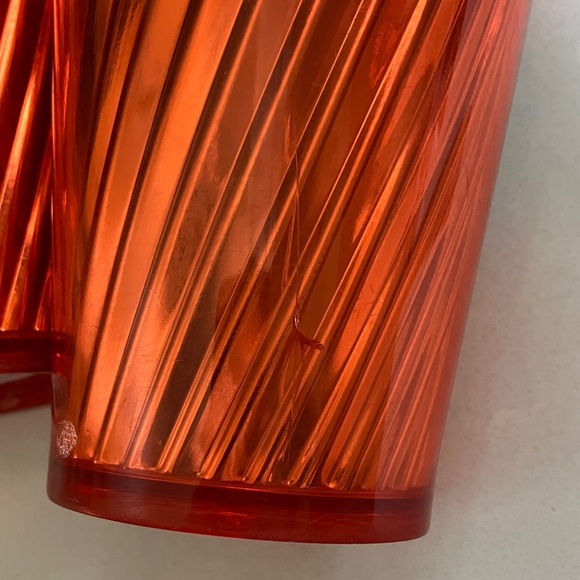 Starbucks Vibrant orange insulated cold beverage Tumblers with Straws - Picture 9 of 14